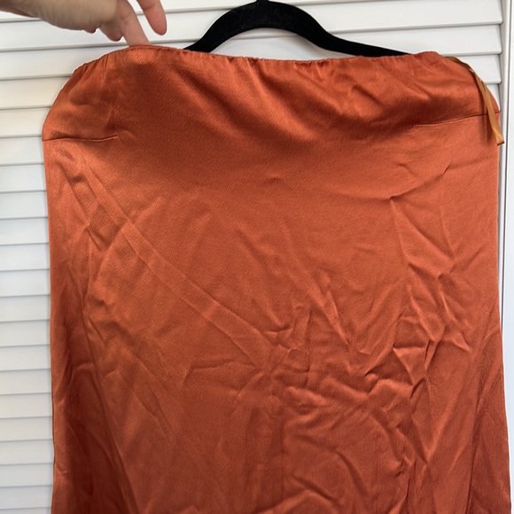 Dissh burnt orange satin dress - Picture 6 of 14